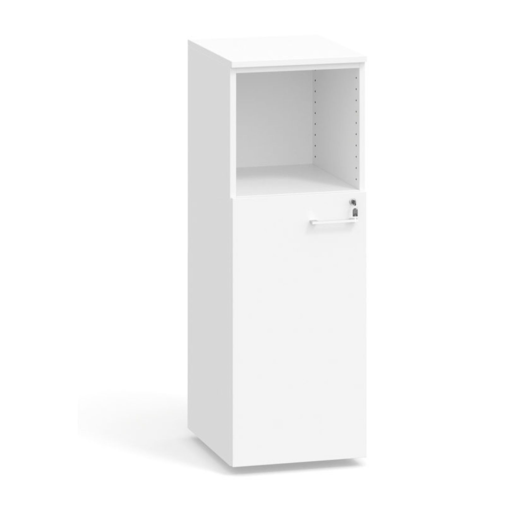 Kombinovaná kancelářská skříň s dveřmi PRIMO 2023, 1087 x 400 x 420 mm, bílá