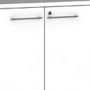 Kombinovaná kancelárska skriňa PRIMO 2023, dvere na 3 poschodia, 1781 x 800 x 420 mm, biela