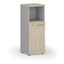 Kombinovaná kancelárska skriňa PRIMO GRAY, 400 x 420 x 1087 mm, sivá/dub prírodný