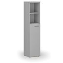 Kombinovaná kancelárska skriňa PRIMO GRAY, dvere na 3 poschodia, 400 x 420 x 1781 mm, sivá
