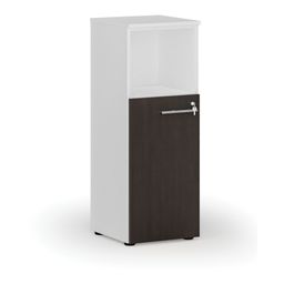 Kombinovaná kancelárska skriňa PRIMO WHITE, 400 x 420 x 1087 mm, biela/wenge