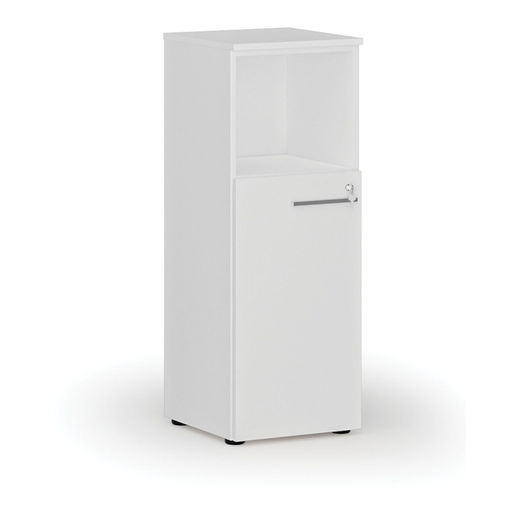 Kombinovaná kancelárska skriňa PRIMO WHITE, 400 x 420 x 1087 mm, biela