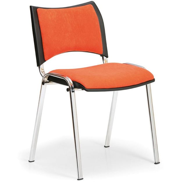 Konferenčná stolička SMART, chrómované nohy, bez podpierok rúk