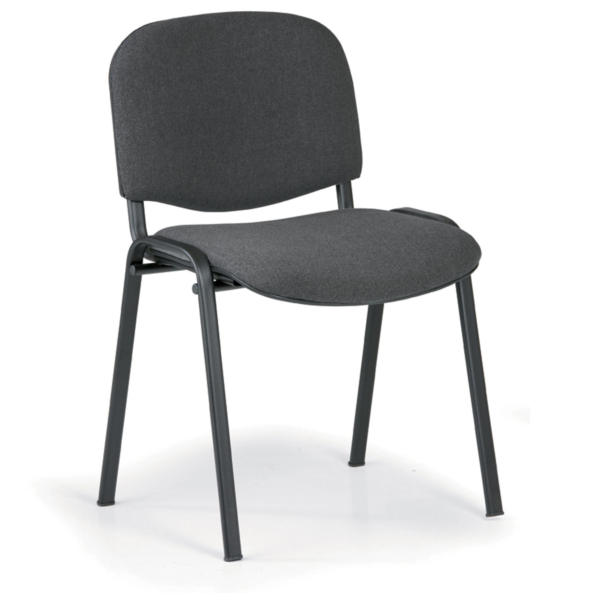 Konferenčná stolička VIVA, čierne nohy, sivá