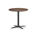 Konferenční stolek AURA, průměr 60 cm, černá podnož, ořech