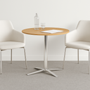 Konferenční stolek AURA, průměr 60 cm, chrom podnož, grafit