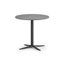 Konferenční stolek AURA, průměr 80 cm, černá podnož, grafit