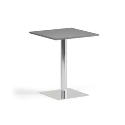 Konferenční stolek ENZO, 60x60 cm, chrom podnož, grafit
