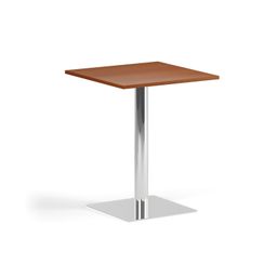 Konferenční stolek ENZO, 60x60 cm, chrom podnož, třešeň