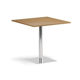 Konferenční stolek ENZO, 80x80 cm, chrom podnož, buk