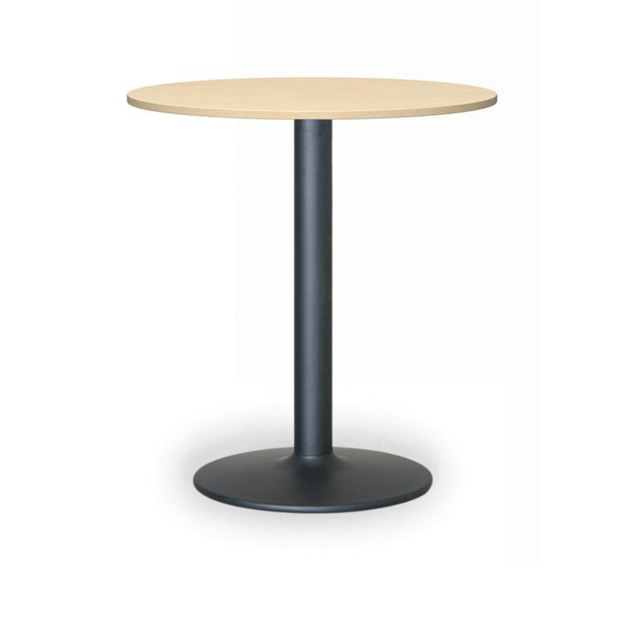Konferenční stolek FILIP II, průměr 80 cm, černá podnož, bříza