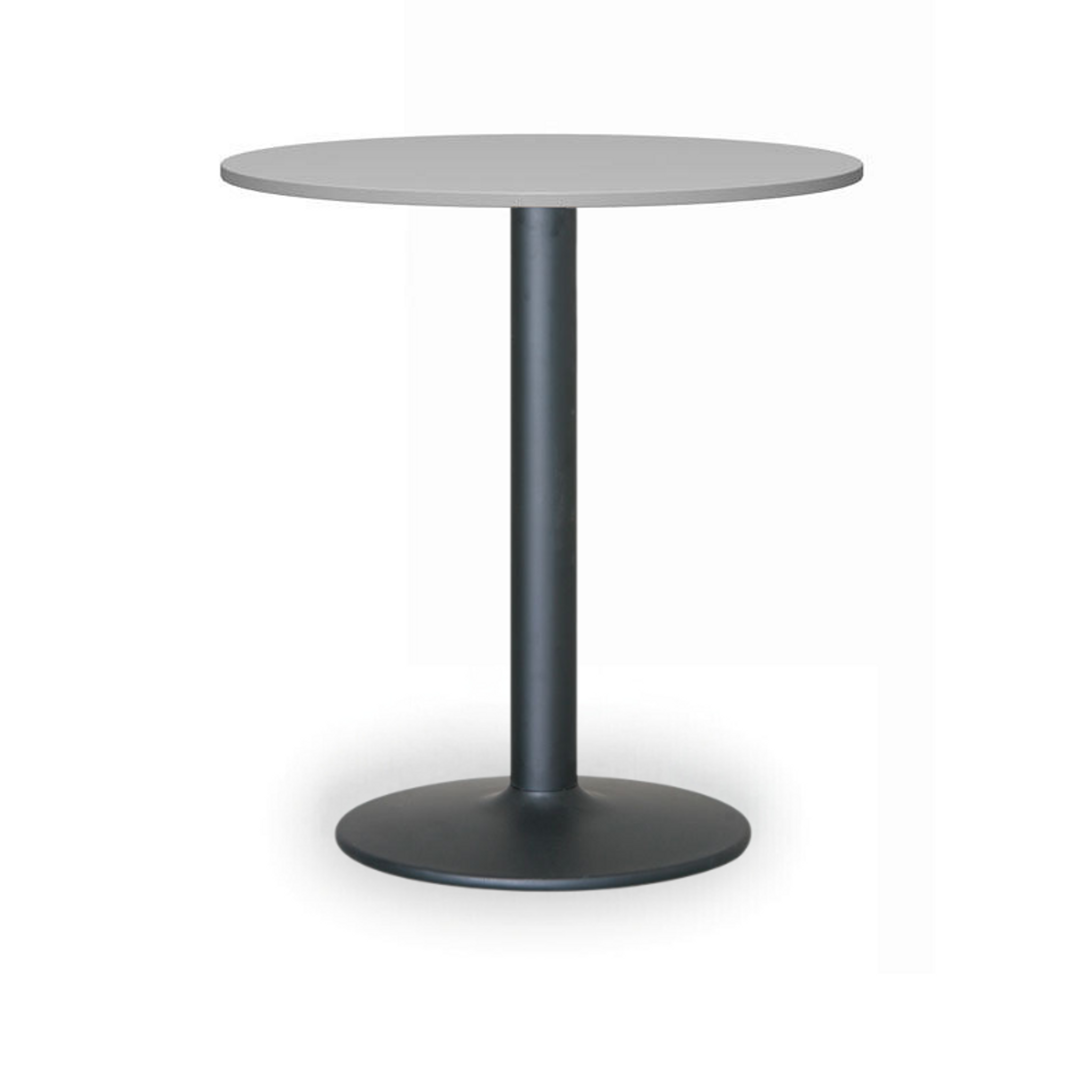 Konferenční stolek FILIP II, průměr 80 cm, černá podnož, šedá