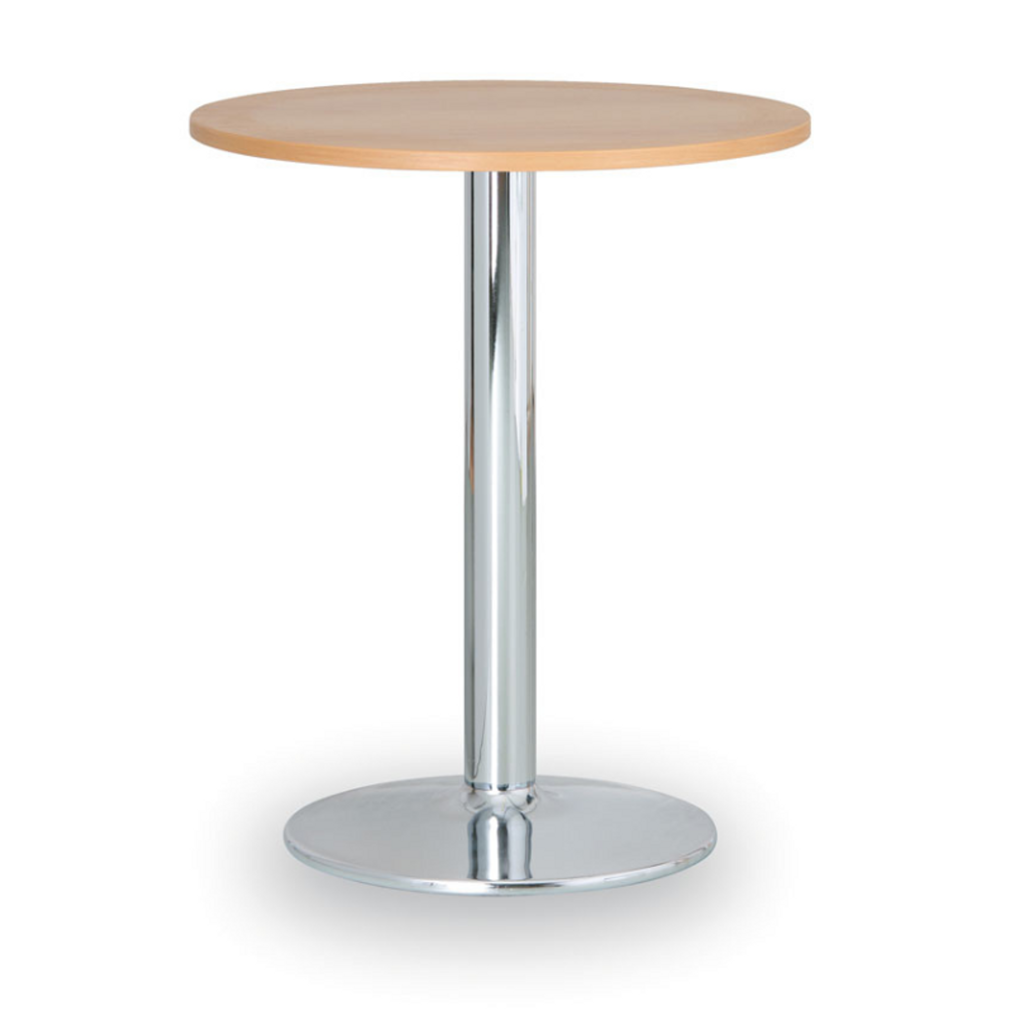 Konferenční stolek FILIP II, průměr 80 cm, chromovaná podnož, buk