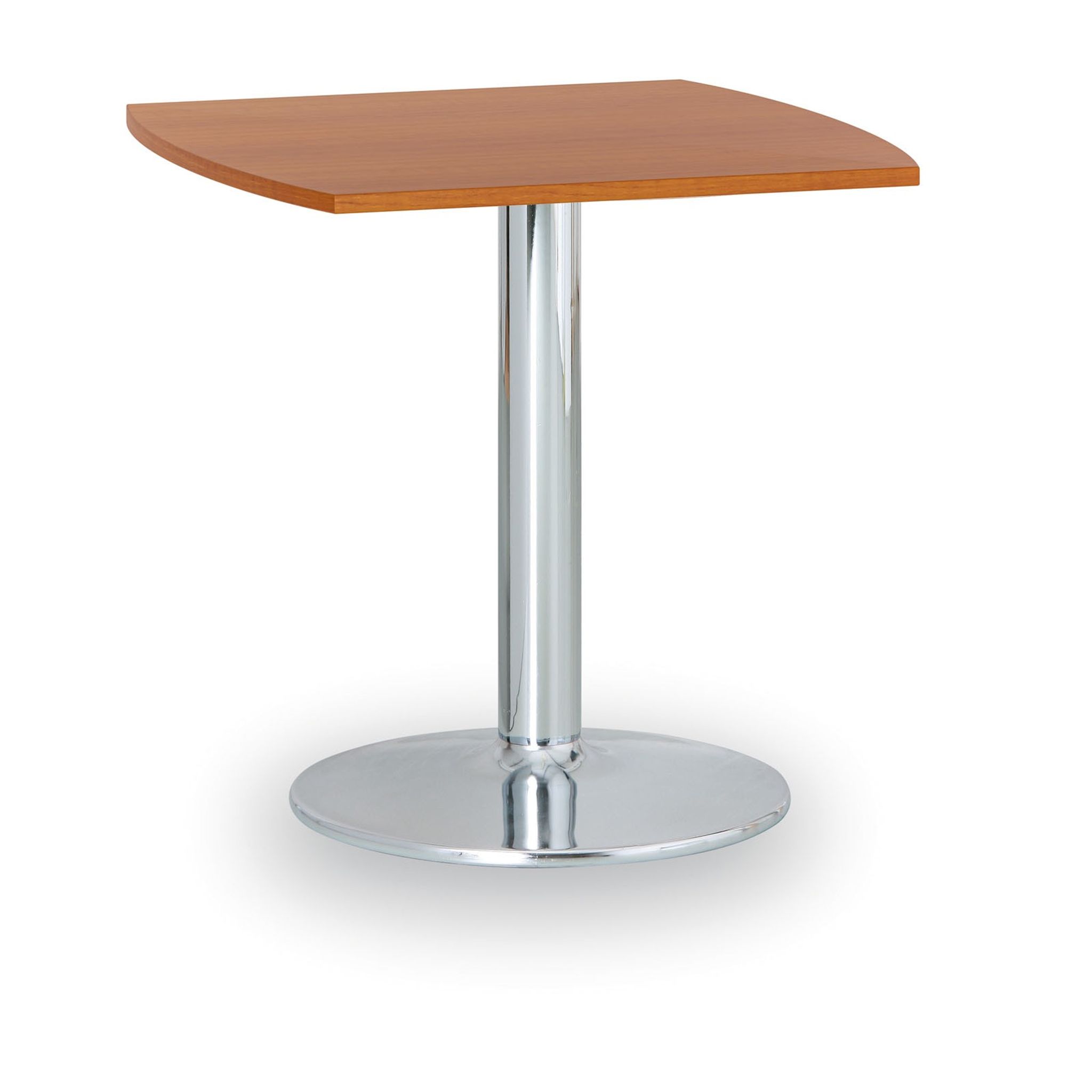 Konferenční stolek ZEUS II, 660x660 mm, chromovaná podnož, deska třešeň