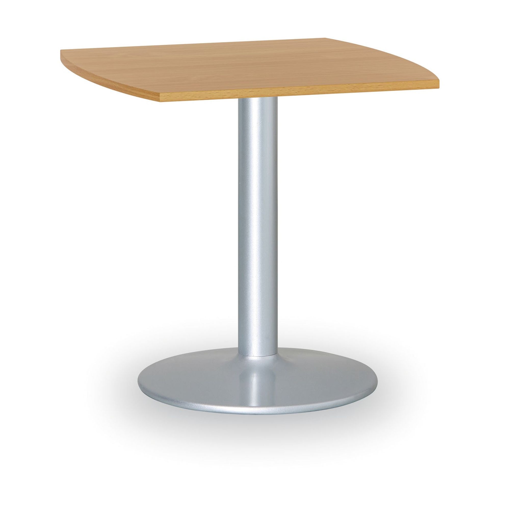 Konferenční stolek ZEUS II, 660x660 mm, šedá podnož, deska buk