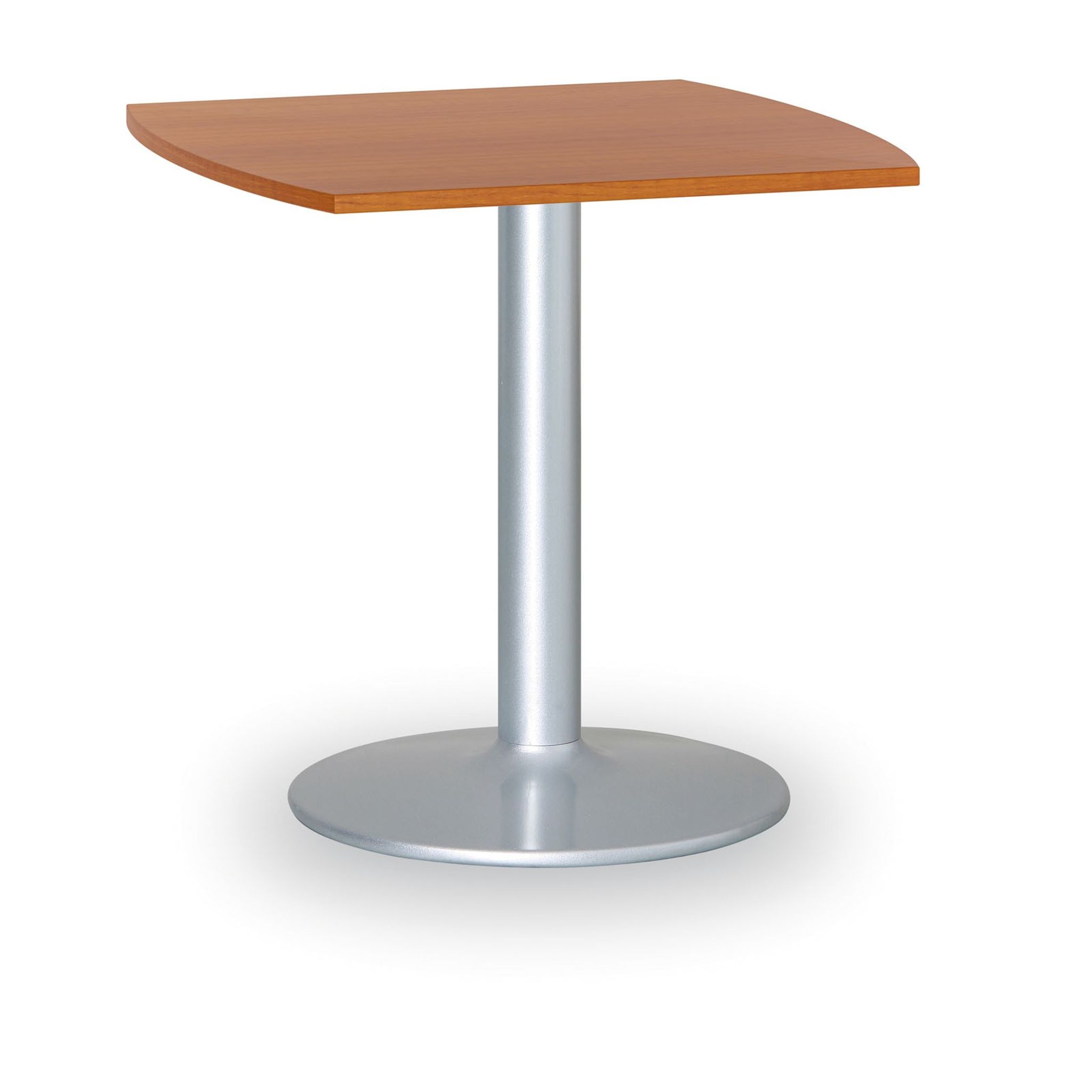 Konferenční stolek ZEUS II, 660x660 mm, šedá podnož, deska třešeň