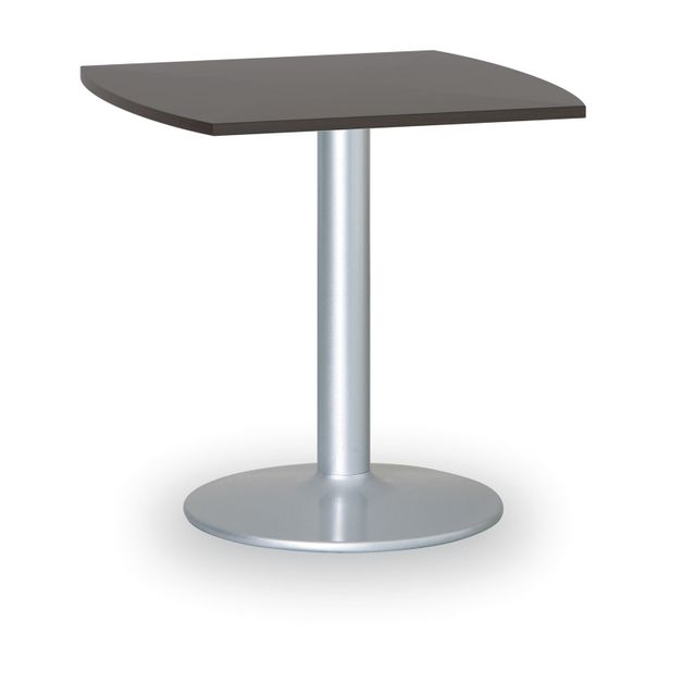 Konferenční stolek ZEUS II, 660x660 mm, šedá podnož, deska wenge