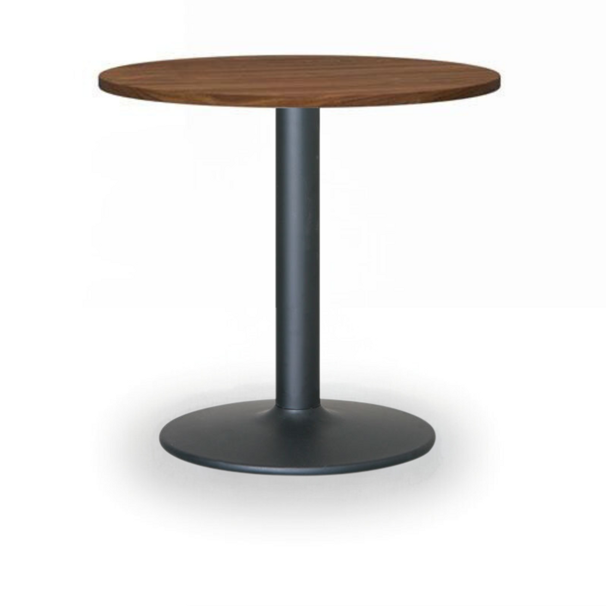 Konferenční stolek ZEUS II, průměr 60 cm, černá podnož, ořech