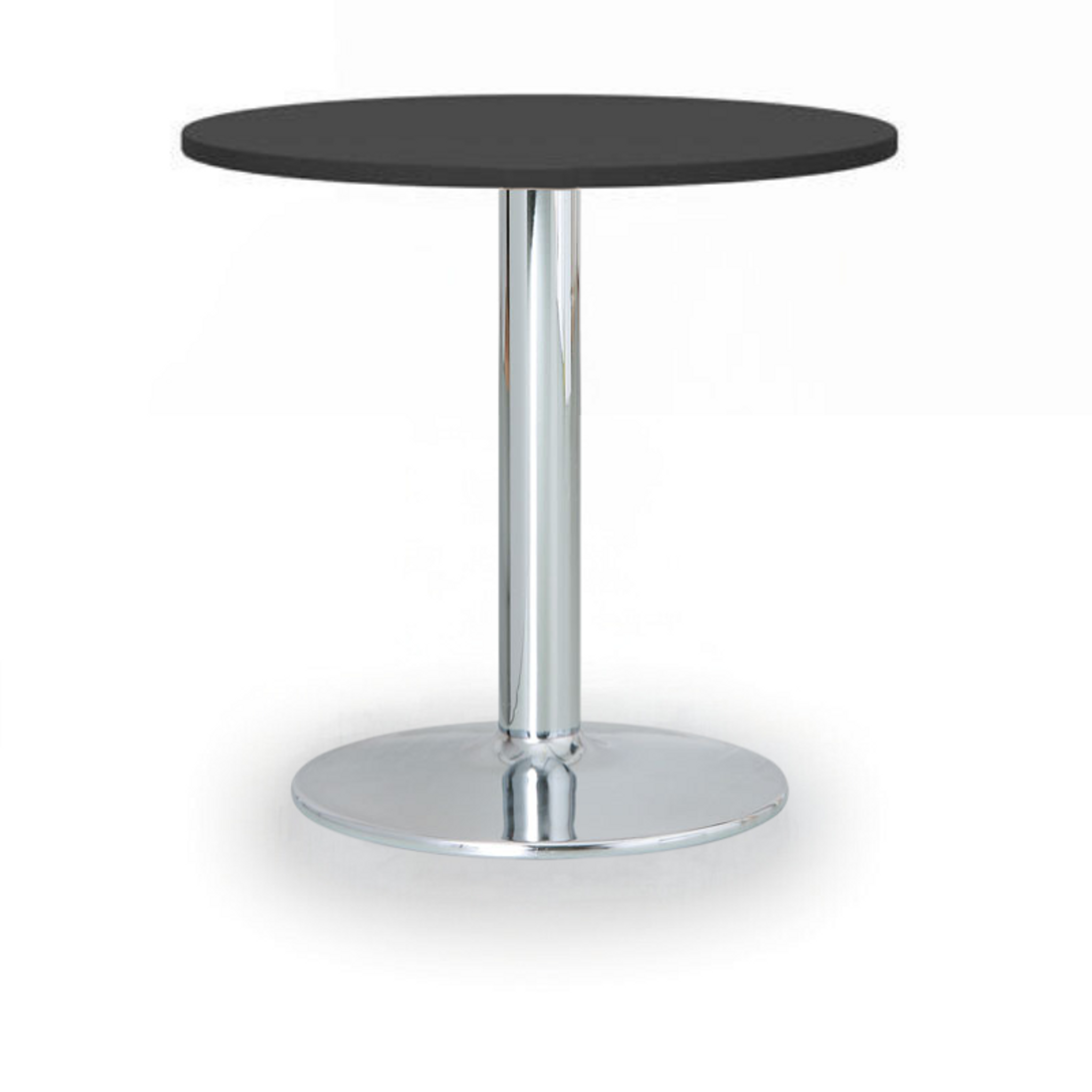 Konferenční stolek ZEUS II, průměr 60 cm, chromovaná podnož, grafit