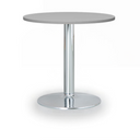 Konferenční stolek ZEUS II, průměr 60 cm, chromovaná podnož, šedá
