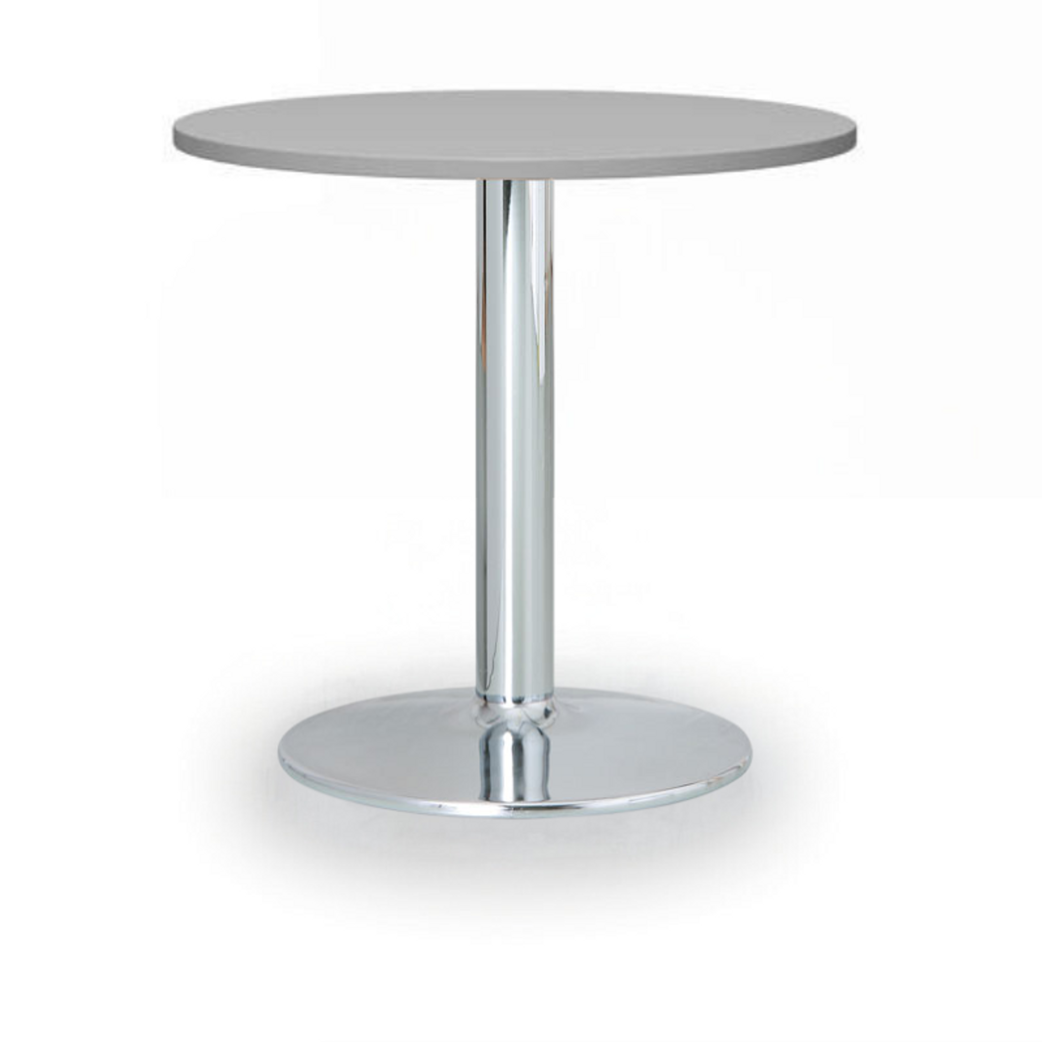 Konferenční stolek ZEUS II, průměr 60 cm, chromovaná podnož, šedá