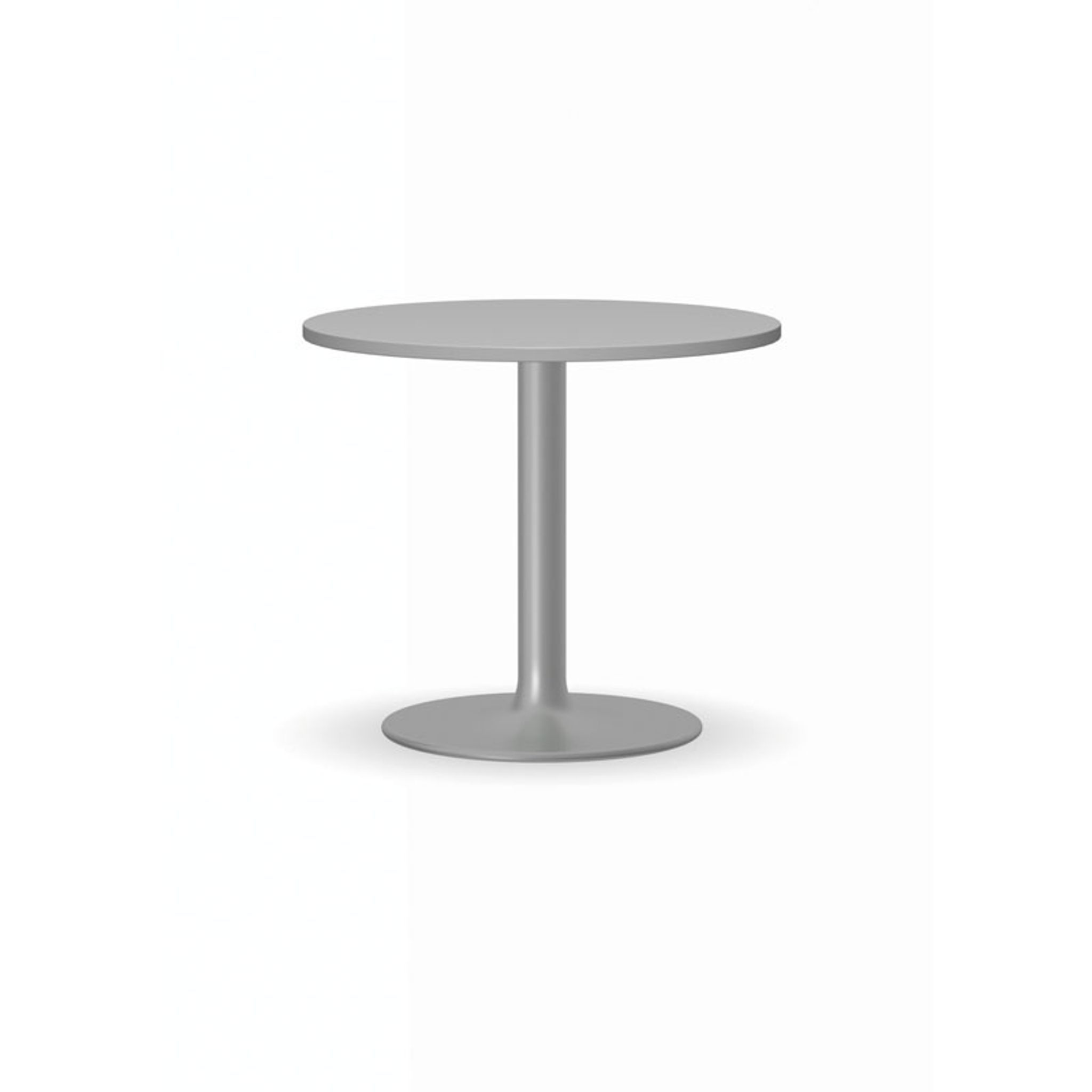 Konferenční stolek ZEUS II, průměr 600 mm, šedá podnož, deska šedá