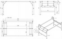 Konferenční stůl FAST READY, 180x90 cm, šedostříbrná podnož, buk