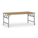 Konferenční stůl FAST READY, 180x90 cm, šedostříbrná podnož, buk