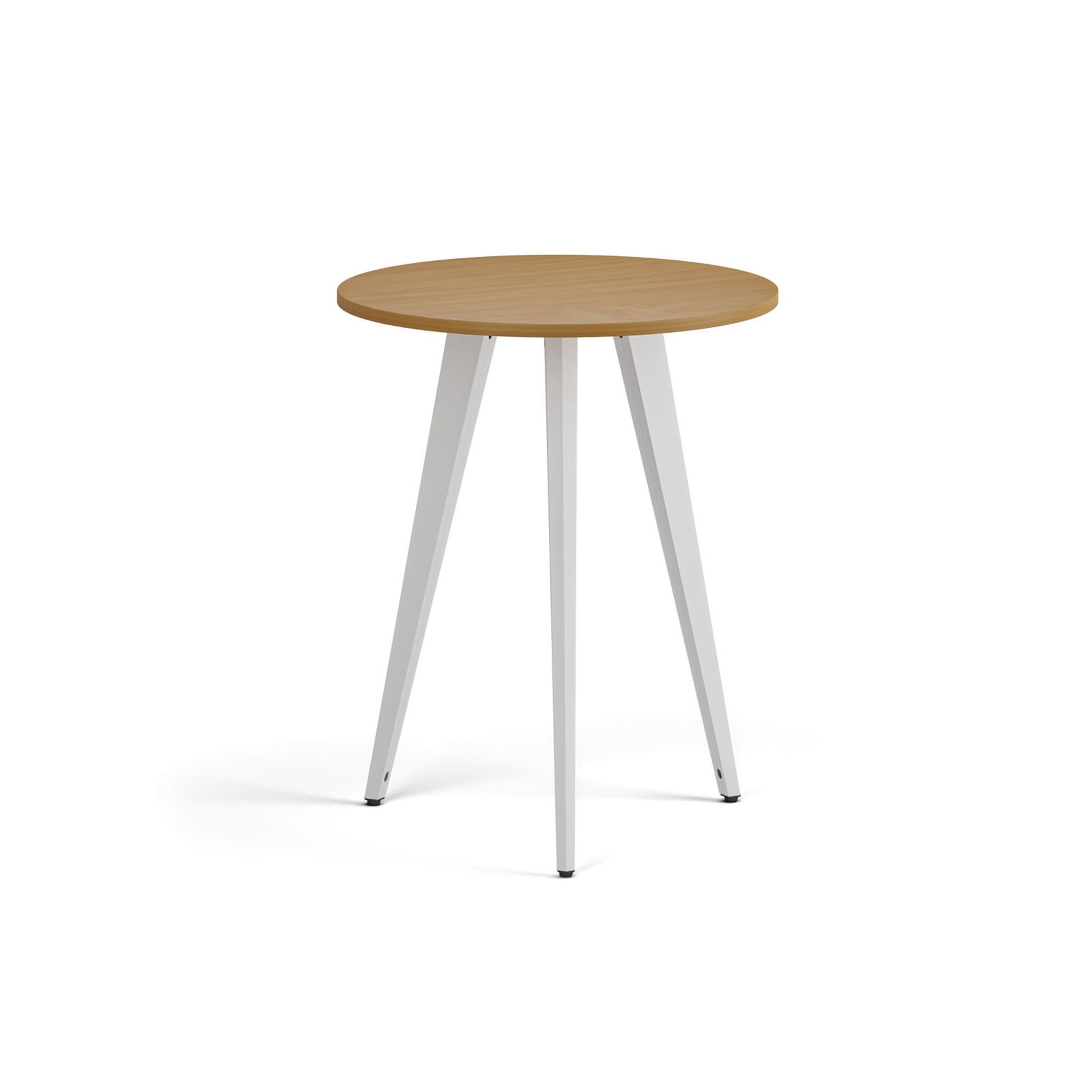 Konferenční stůl PRIMO VIBE, průměr 60 cm, bílá podnož