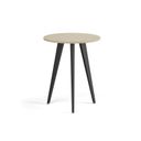 Konferenční stůl PRIMO VIBE, průměr 60 cm, černá podnož, bříza