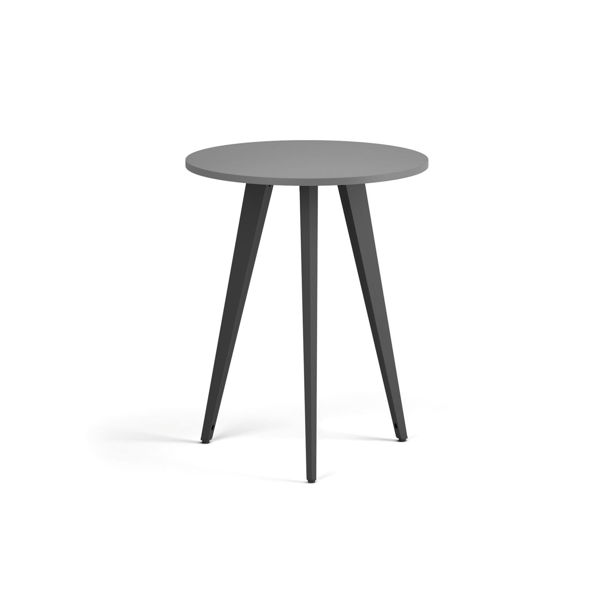 Konferenční stůl PRIMO VIBE, průměr 60 cm, černá podnož, grafit