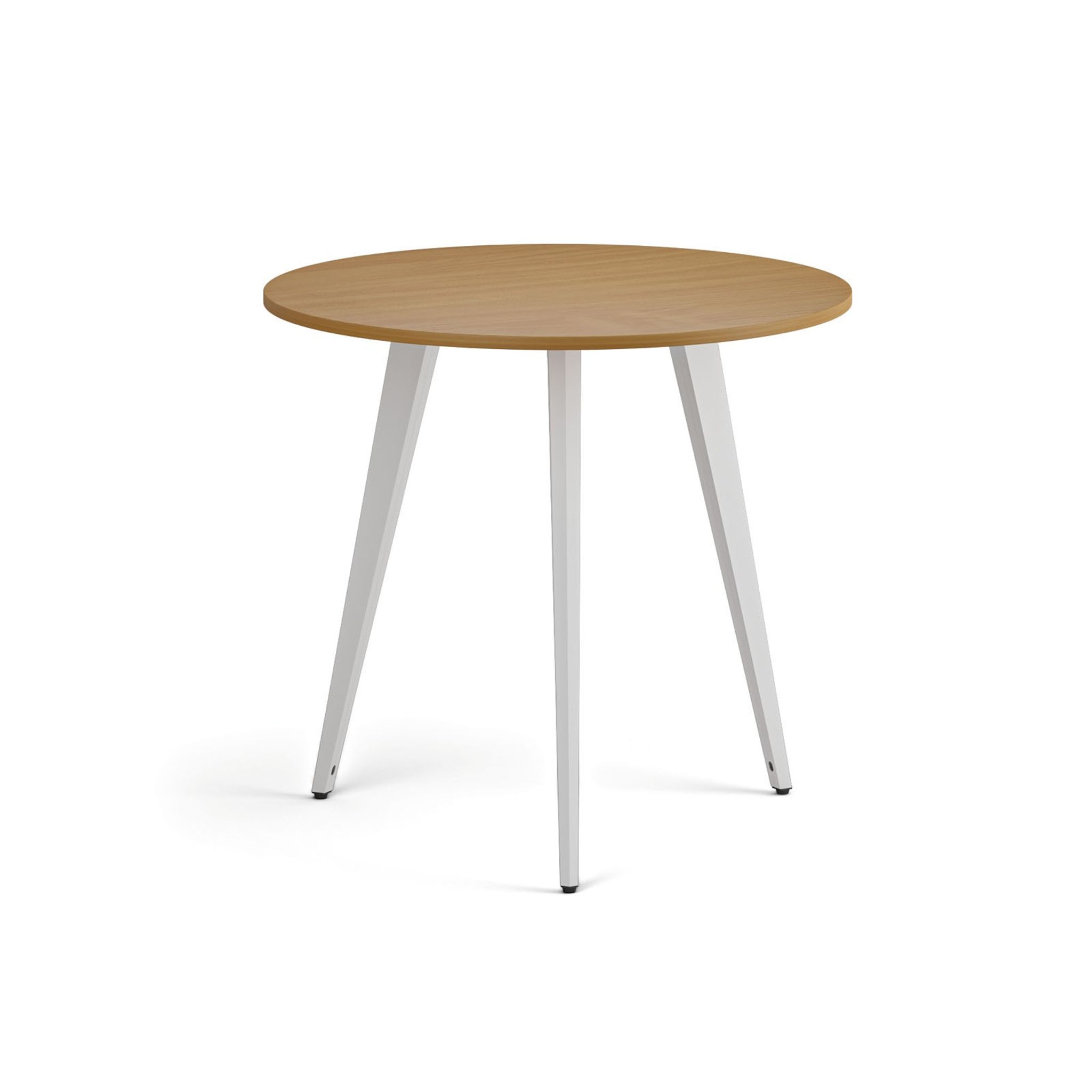 Konferenční stůl PRIMO VIBE, průměr 80 cm, bílá podnož