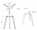 Konferenční stůl PRIMO VIBE, průměr 80 cm, černá podnož, bříza