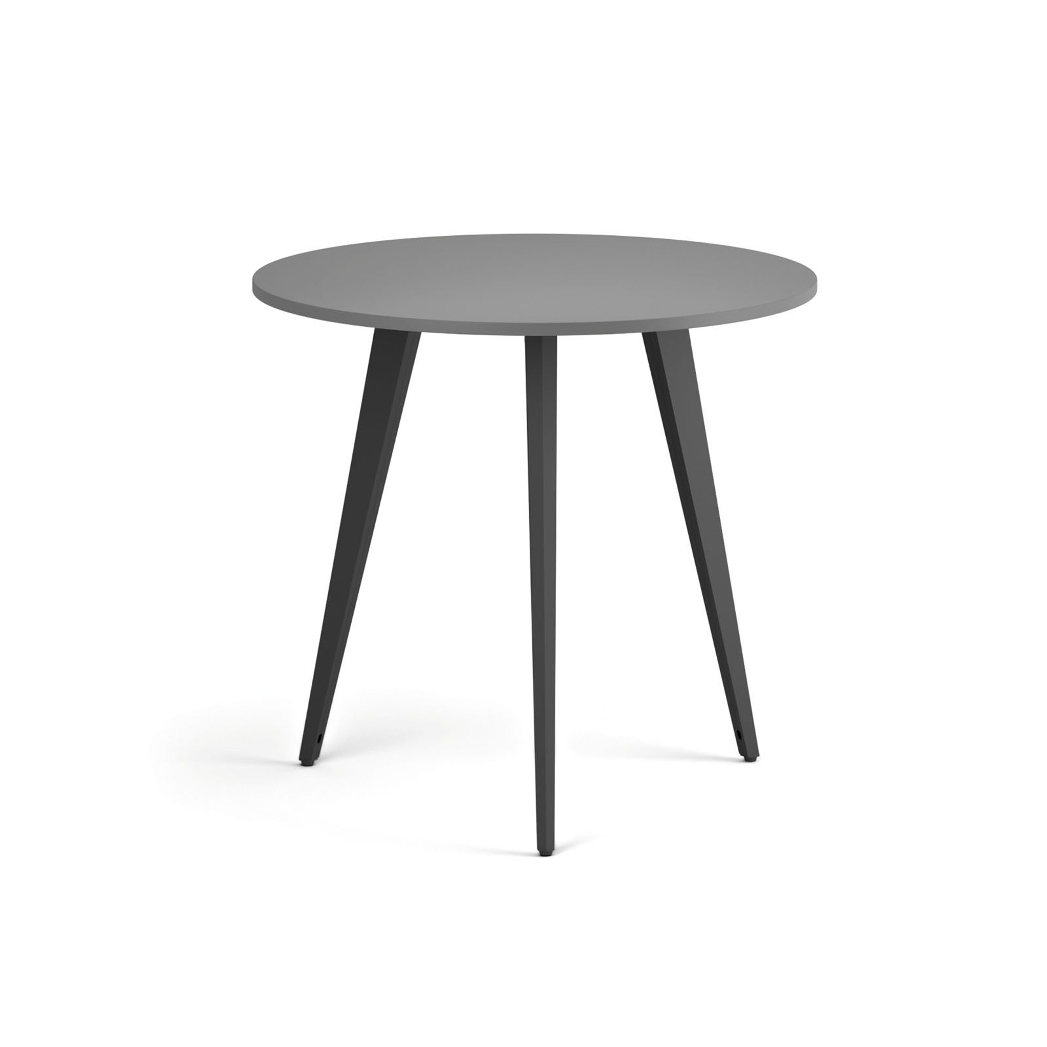 Konferenční stůl PRIMO VIBE, průměr 80 cm, černá podnož, grafit