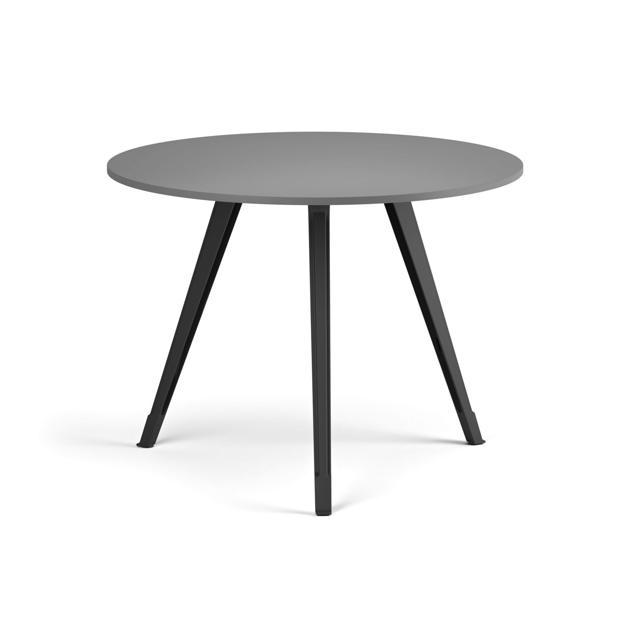 Konferenční stůl PRIMO ZEN, průměr 100 cm, černá podnož, grafit