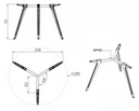 Konferenční stůl PRIMO ZEN, průměr 120 cm, černá podnož, bílá