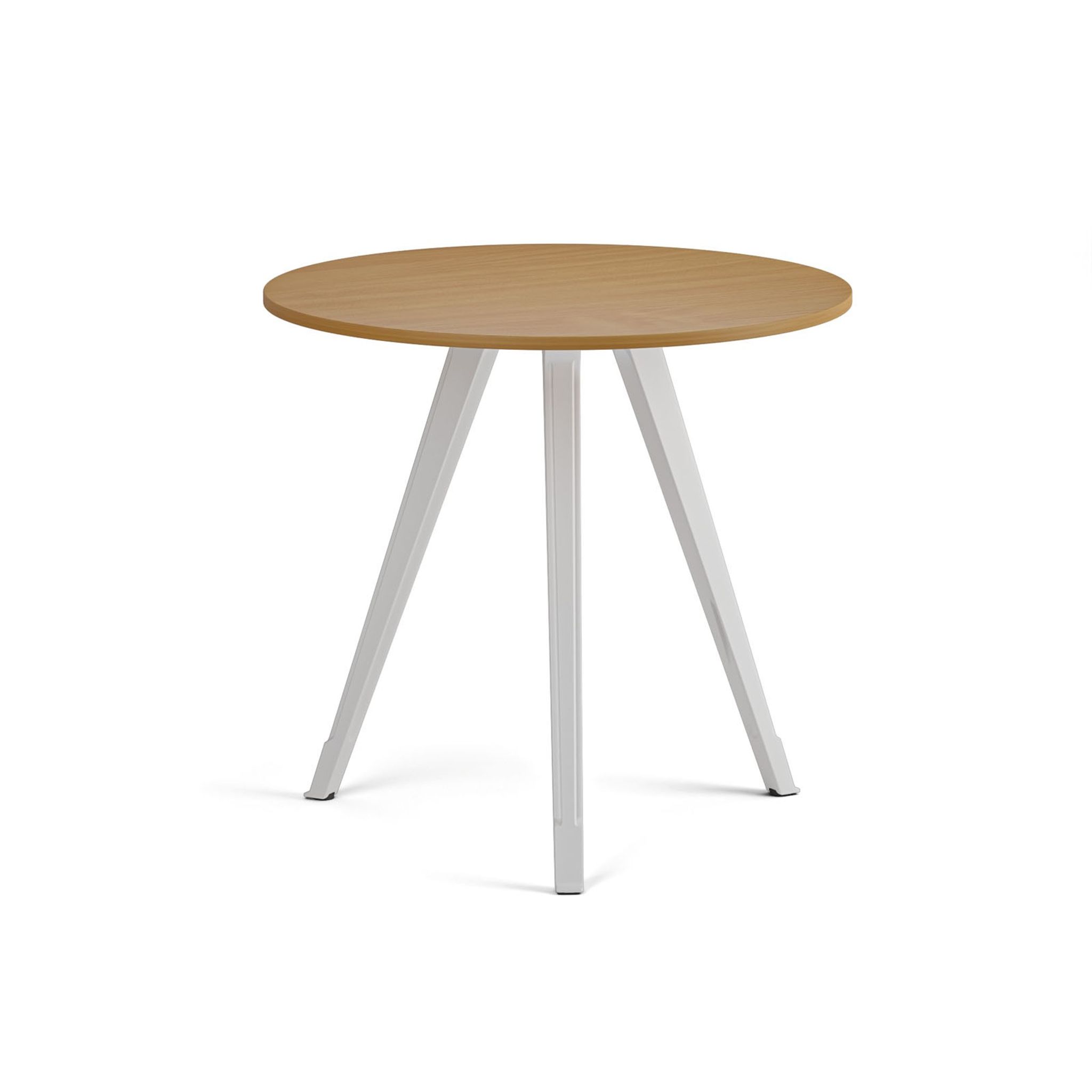 Konferenční stůl PRIMO ZEN, průměr 80 cm, bílá podnož