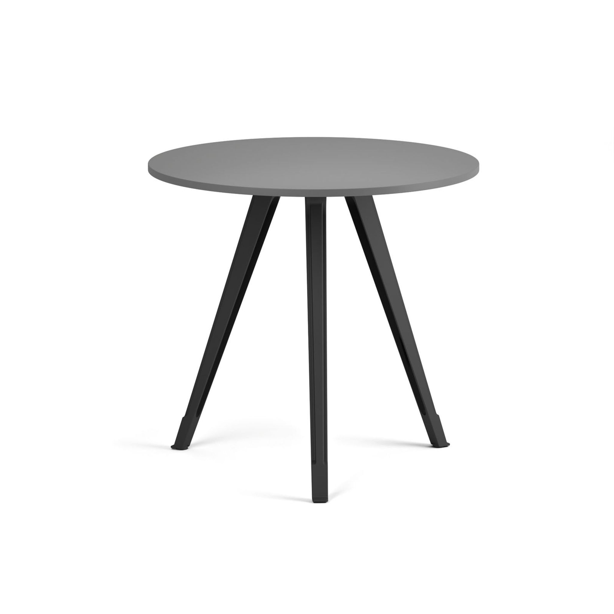 Konferenční stůl PRIMO ZEN, průměr 80 cm, černá podnož, grafit