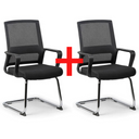 Konferenční židle LOW 1+1 ZDARMA, černá