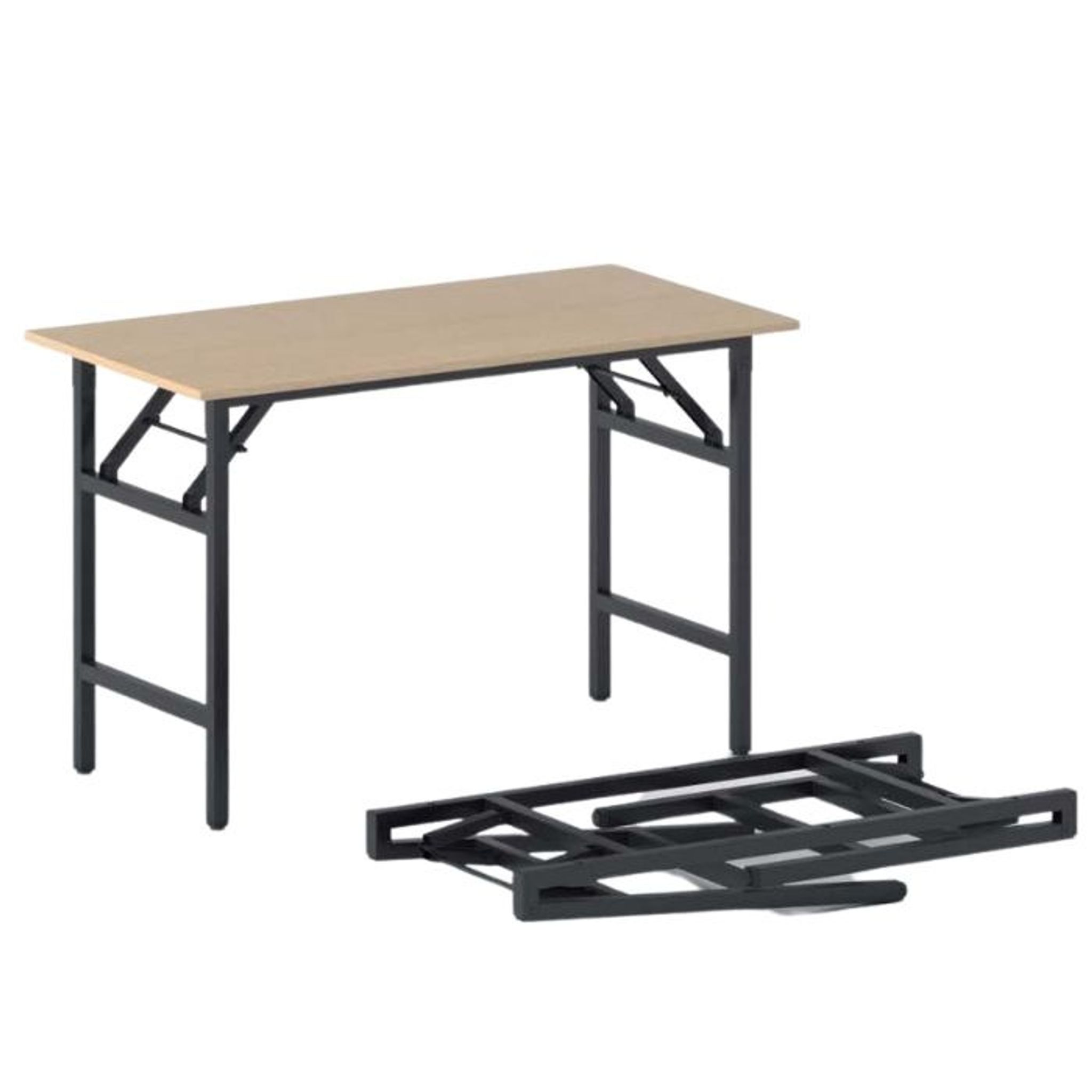 Konferenčný stôl FAST READY, 120x60 cm, čierna podnož, buk