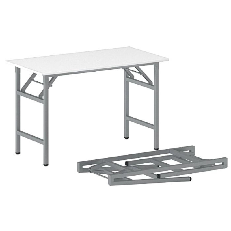 Fotografia produktu: Konferenčný stôl FAST READY, 120x60 cm, sivostrieborná podnož, biela