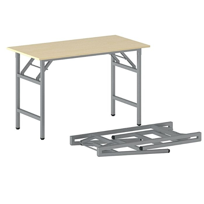 Fotografia produktu: Konferenčný stôl FAST READY, 120x60 cm, sivostrieborná podnož, breza