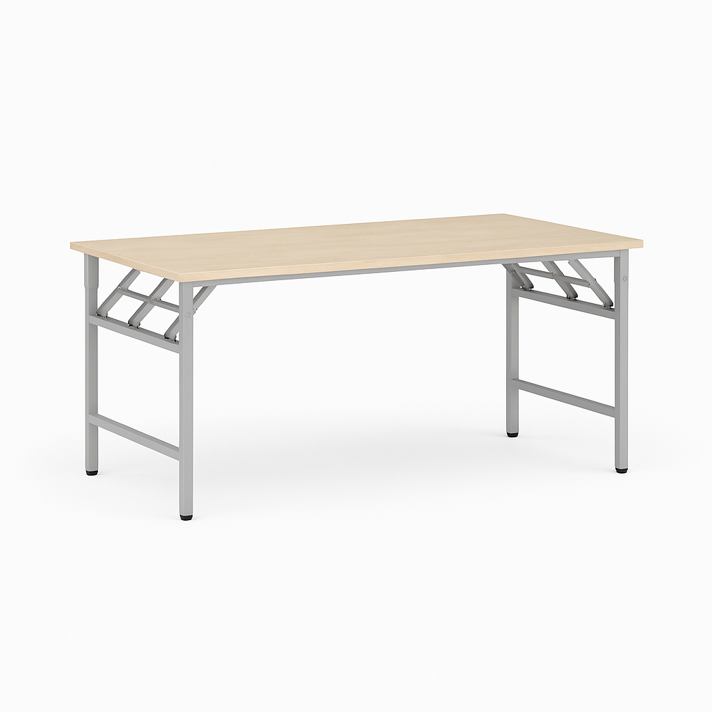 Fotografia produktu: Konferenčný stôl FAST READY, 160x80 cm, sivostrieborná podnož, breza