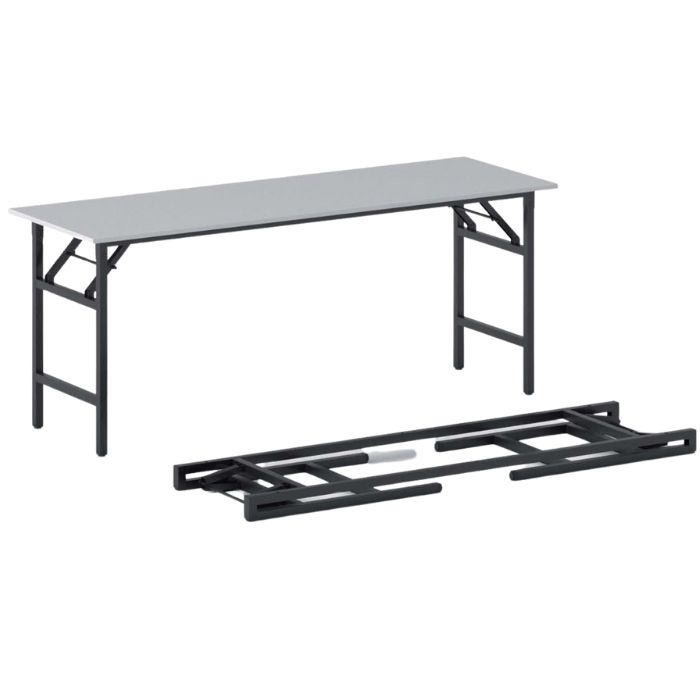 Fotografia produktu: Konferenčný stôl FAST READY, 170x50 cm, čierna podnož, sivá