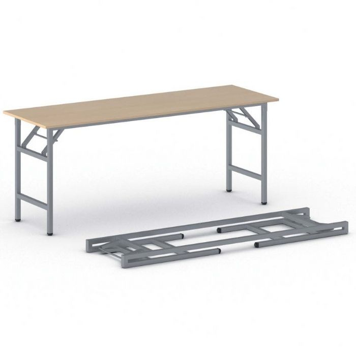 Fotografia produktu: Konferenčný stôl FAST READY, 170x50 cm, sivostrieborná podnož, buk