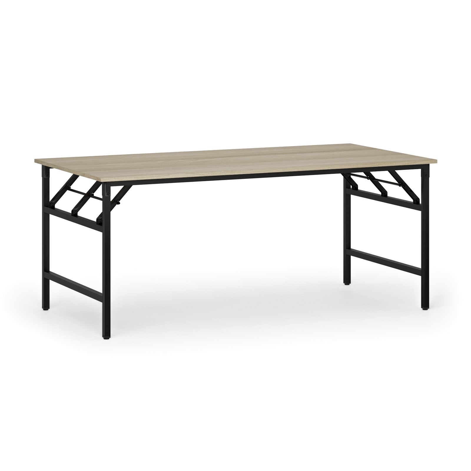 Fotografia produktu: Konferenčný stôl FAST READY, 180x90 cm, čierna podnož, dub prírodný