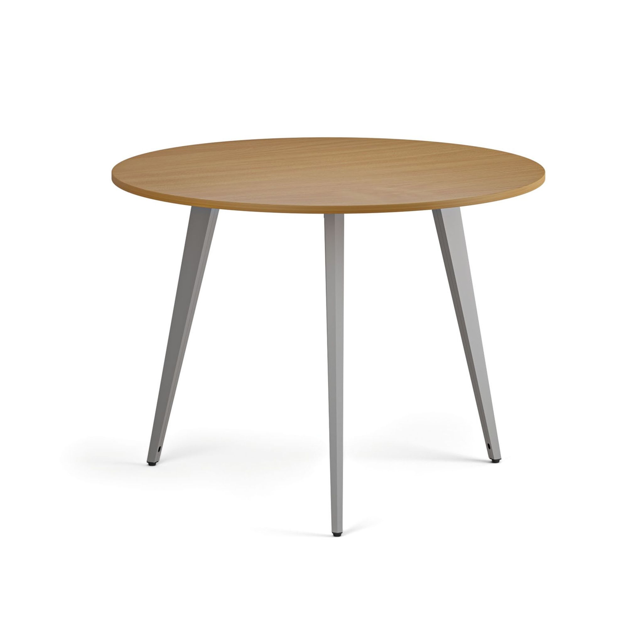 Konferenčný stôl PRIMO VIBE, priemer 100 cm, sivostrieborná podnož