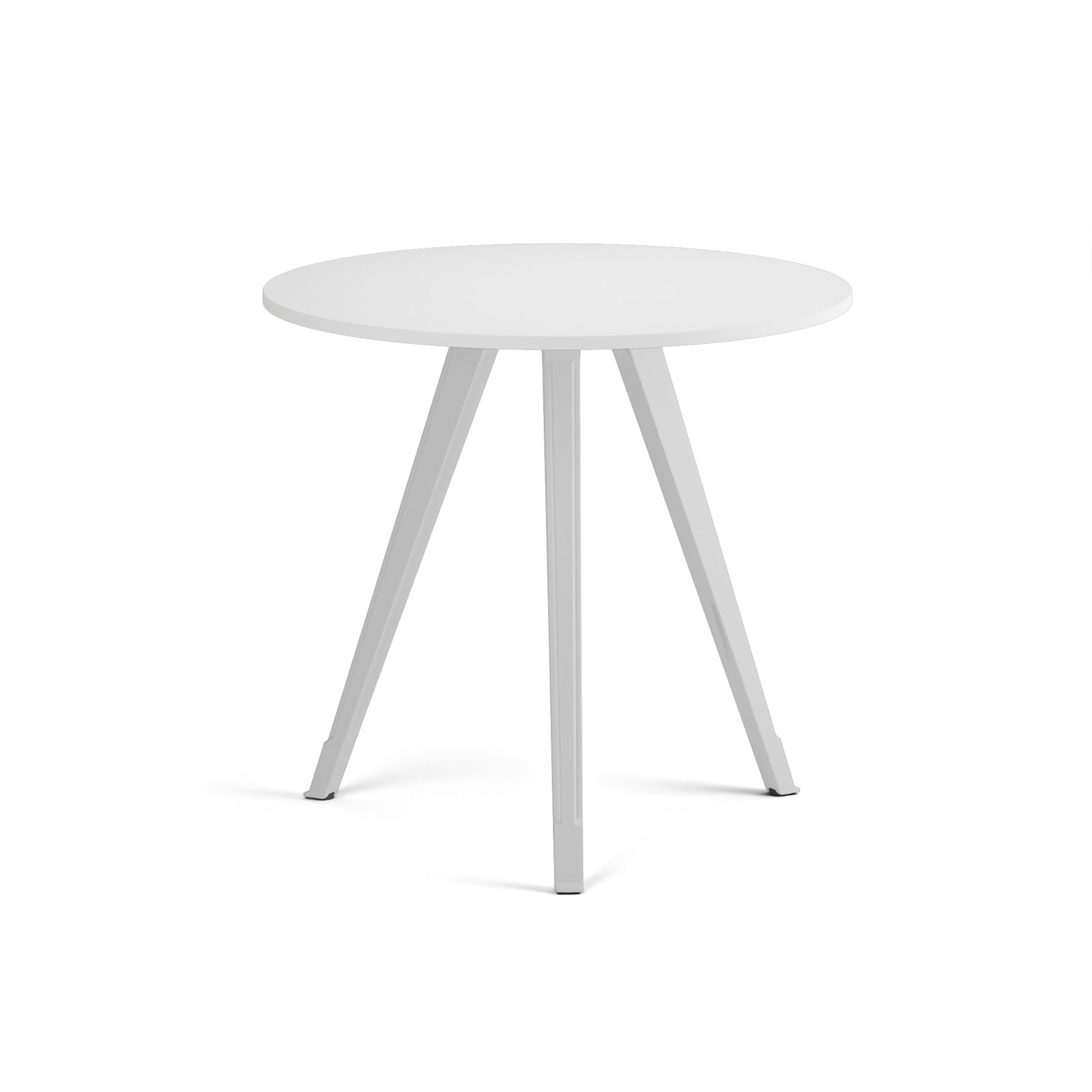 Fotografia produktu: Konferenčný stôl PRIMO ZEN, priemer 80 cm, biela podnož, biela