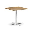 Konferenčný stolík AURA, 80x80 cm, chróm podnož, buk