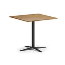 Konferenčný stolík AURA, 80x80 cm, čierna podnož, buk